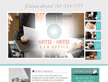 Tablet Screenshot of oficinalegalortizortiz.com